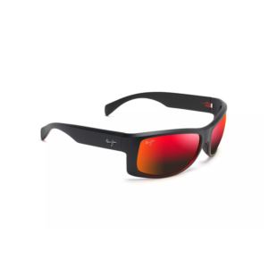 Equator+Polarized+Sunglasses+Black+w%2F+Red+Frame+Hawaii+Lava+Lens