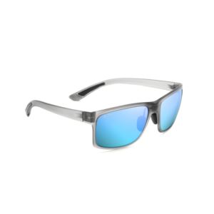 Pokowai+Arch+Polarized+Sunglasses+Matte+Gray+Frame+Blue+Hawaii+Lens