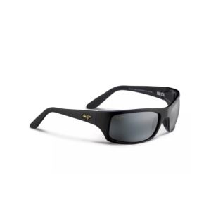 Peahi+Polarized+Sunglasses+Gloss+Black+Frame+Netural+Gray+Lens