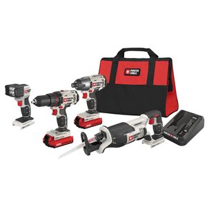 20V+MAX+Cordless+4+Tool+Combo+-+Drill%2FRecip%2FImpact%2FLight