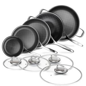 DiamondClad+by+Livwell+9+Piece+Hybrid+Nonstick+Frying+Pan+Set