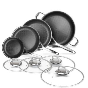 DiamondClad+by+Livwell+8+Piece+Hybrid+Nonstick+Frying+Pan+Set