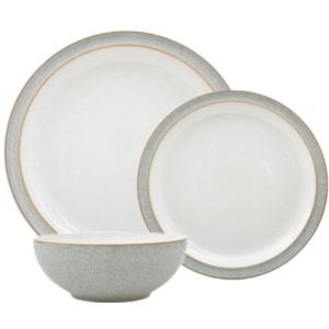 Denby+Elements+Light+Grey+12+Pc+Dinnerware+Set