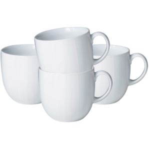 Denby+White+Set+of+4+Small+Mugs