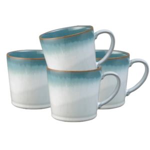 Denby+Azure+Haze+Coupe+Set+of+4+Mugs