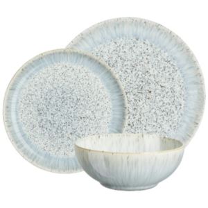 Denby+Halo+Speckle+12+Pc+Dinnerware+Set