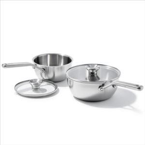 Mira+Tri-Ply+4pc+Stainless+Steel+Chef%27s+Pan+Set