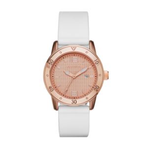 Ladies+Redondo+Rose+Gold-Tone+%26+White+Silicone+Watch+RG+Dial