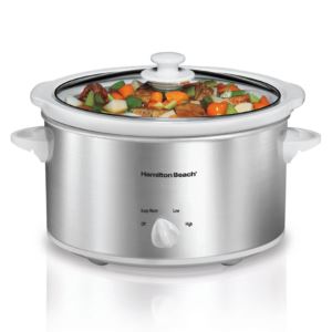 4qt+Slow+Cooker+White%2FSilver