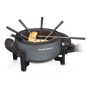 3qt+Electric+Fondue+Pot+Gray+%26+Black