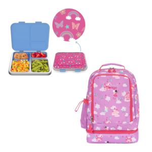 Kids%27+Backpack+%26+Lunch+Box+Kit+Fairies+%26+Butterflies