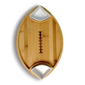 Football+Shaped+Bamboo+Serving+Tray