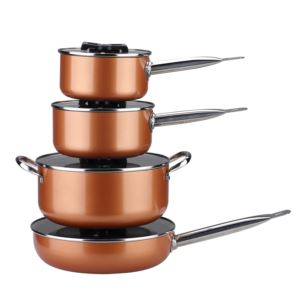 8pc+Stackable+Nonstick+Cookware+Set