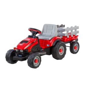 Case+IH+Lil+Tractor+%26+Trailer+6V+Ride-On+Red