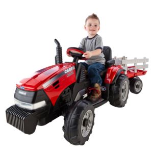 Case+IH+Magnum+Tractor+w%2F+Trailer+12V+Ride-On+Red