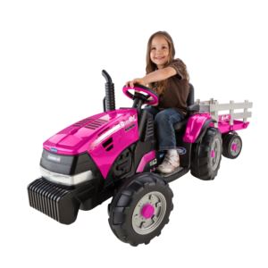 Case+IH+Magnum+Tractor+w%2F+Trailer+12V+Ride-On+Pink