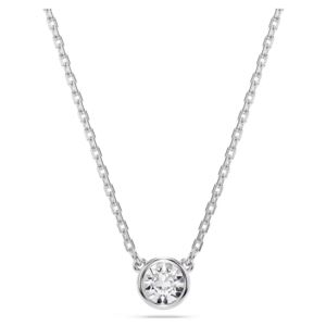 Swarovski+Imber+Pendant%2C+Round+Cut%2C+White%2C+Rhodium+Plated