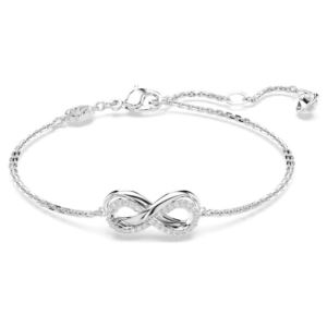 Swarovski+Hyperbola+Bracelet+Infinity%2C+White%2C+Rhodium+Plated