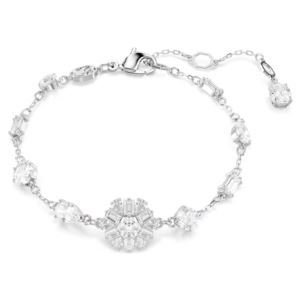 Swarovski+Idyllia+Bracelet%2C+Mixed+Cuts%2C+Snowflake%2C+White%2C+Rhodium+Plated