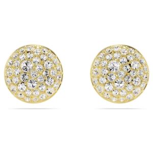 Swarovski+Meteora+Stud+Earrings+White%2C+Gold-Tone+Plated