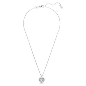 Swarovski+Hyperbola+Pendant+Heart%2C+White%2C+Rhodium+Plated