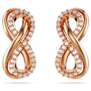 Swarovski+Hyperbola+Stud+Earrings+Infinity%2C+White%2C+Rose+Gold-Tone+Plated