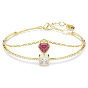 Swarovski+Chroma+Bangle+Heart%2C+Red%2C+Gold-Tone+Plated