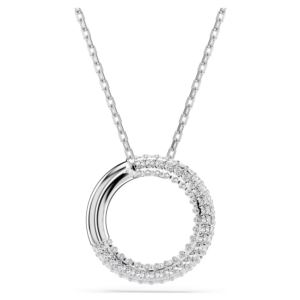 Swarovski+Dextera+Pendant%2C+Pav%2C+White%2C+Rhodium+Plated