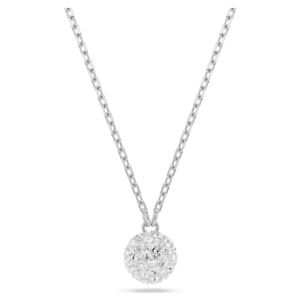 Swarovski+Dextera+Pendant%2C+Round+Cut%2C+Sphere%2C+White%2C+Rhodium+Plated