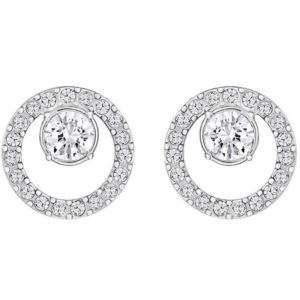 Swarovski+Creativity+Circle+Pierced+Earrings+-+White