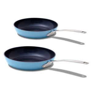 Duralon+Blue+2pc+Ceramic+Nonstick+Fry+Pan+Set+Rustic+Copper