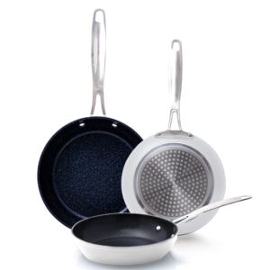 Duralon+Blue+3pc+Nonstick+Fry+Pan+Set+Vanilla+Cream