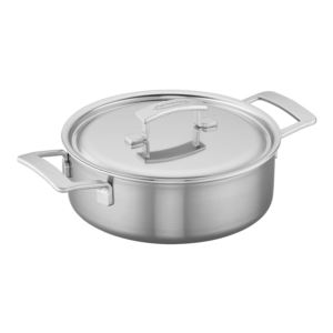 Industry+5-Ply+4qt+Stainless+Steel+Deep+Saute+Pan+w%2F+Double+Handles