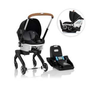 GOLD+Shyft+DualRide+Car+Seat+%26+Stroller+Combo+w%2FCarryall+Storage+Bag+Moonstone+Gray