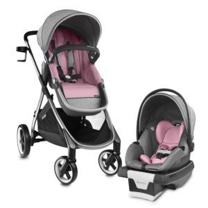 GOLD+Shyft+Travel+System+w%2F+Securemax+Infant+Car+Seat+%2B+Sensor+Safe+Opal+Pink