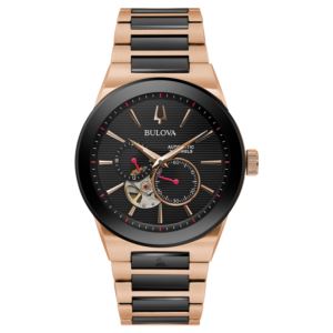 Men%27s+Latin+GRAMMY+Automatic+Black+%26+Rose+Gold+SS+Watch+Black+Dial