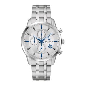 Men%27s+Sutton+Chronograph+Silver-Tone+Stainless+Steel+Watch+Silver+Dial