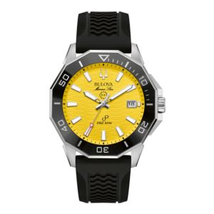 Men%27s+Marine+Star+Series+C+Precisionist+Black+Silicone+Strap+Watch+Yellow+Dial