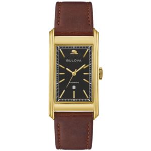 Men%27s+Frank+Sinatra+Chairman+of+the+Board+18k+Brown+Strap+Watch+Black+Dial