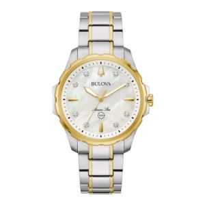 Ladies%27+Marine+Star+Gold+%26+Silver-Tone+Stainless+Steel+Watch+MOP+Dial