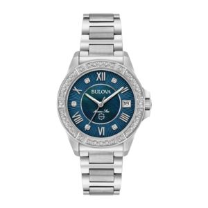 Ladies%27+Marine+Star+Series+L+Diamond+Silver-Tone+SS+Watch+Blue+MOP+Dial