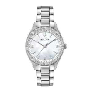 Ladies%27+Sutton+Classic+Diamond+Silver-Tone+Stainless+Steel+Watch+MOP+Dial