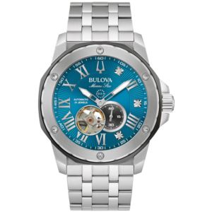 Men%27s+Marine+Star+Marc+Anthony+Automatic+Silver-Tone+SS+Watch+Blue+Dial