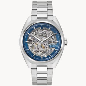 Men%27s+Surveyor+Automatic+Silver-Tone+Stainless+Steel+Watch+Silver+Skeleton+Dial