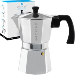 Grosche+Milano+Stovetop+Espresso+Maker+9+Cup+-+Silver