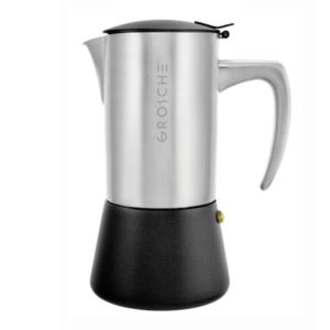 Grosche+Stovetop+Espresso+Maker+Milano+Brushed+Steel+-+10+cup