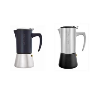 Grosche+Stovetop+Espresso+Maker+Milano+10+cup+Stainless+Steel+-+Black+Steel+%26+Brushed+Steel