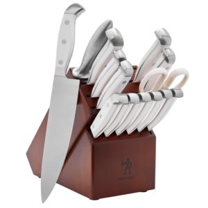 Statement+15pc+Knife+Block+Set+w%2F+White+Handles