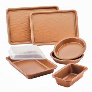 7pc+Nonstick+Bakeware+Set+Copper