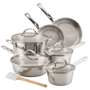 11pc+Home+Collection+Stainless+Steel+Cookware+Set